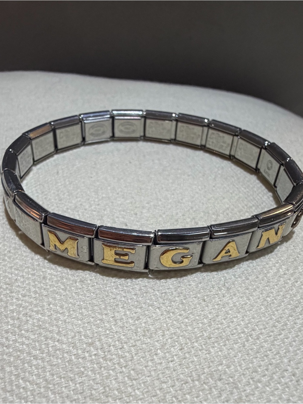 Expressions Two-Tone "Megan" Stretch Bracelet in Silver and Gold